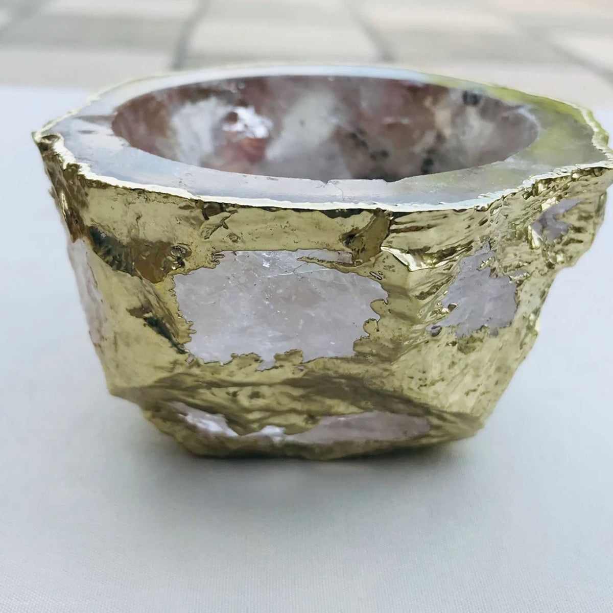 Clear Quartz Crystal Nut/trinket/Jewelry Bowl