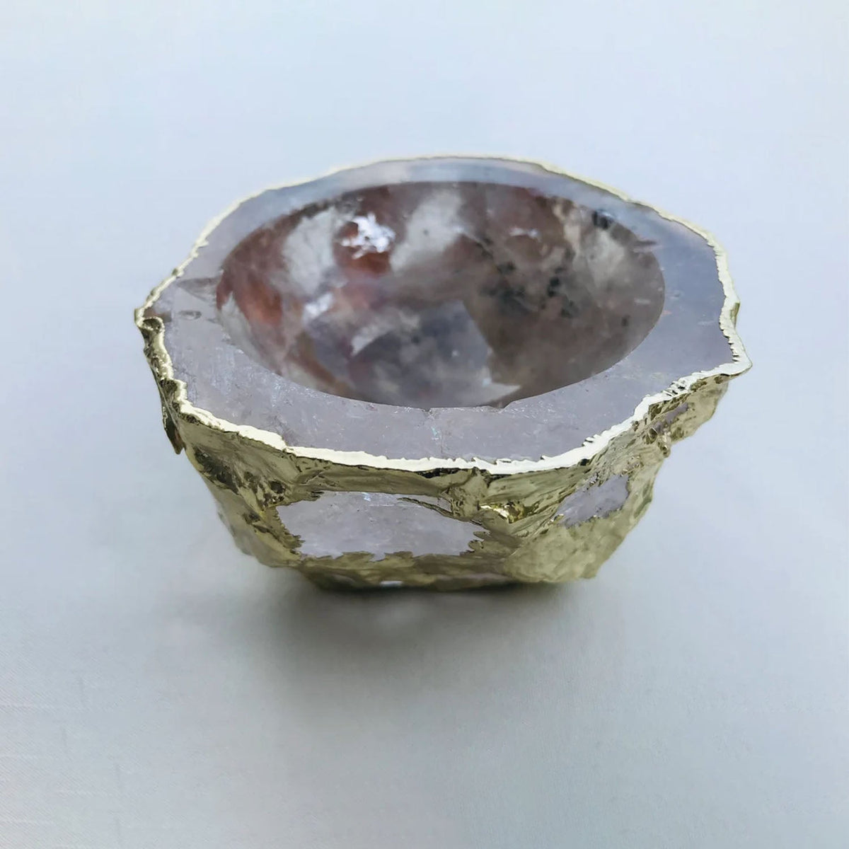 Clear Quartz Crystal Nut/trinket/Jewelry Bowl