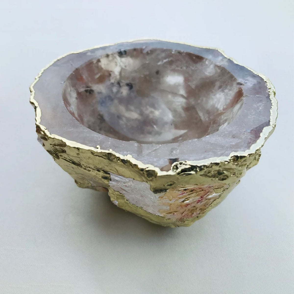 Clear Quartz Crystal Nut/trinket/Jewelry Bowl
