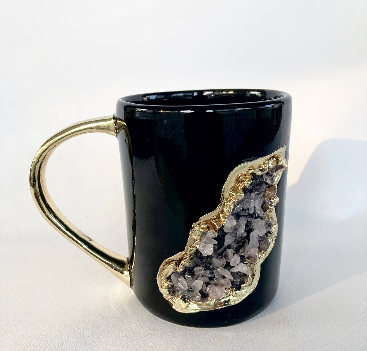 Wave - Set of 2 Black Ceramic Mugs