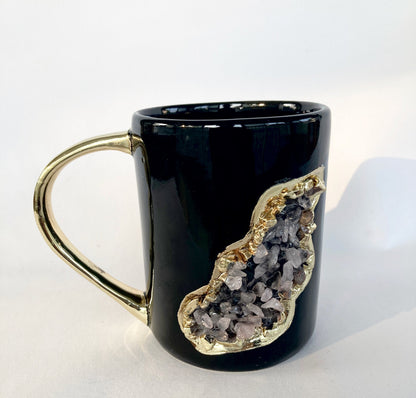 Wave - Set of 2 Black Ceramic Mugs
