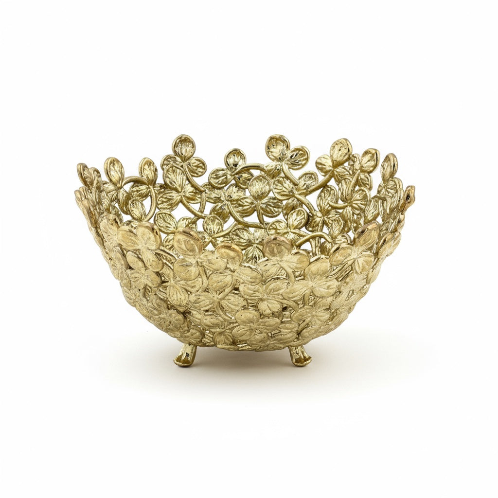 Small Leaf Bowl - Decorative Serveware | Nut Bowl | Centerpiece | Home Accent | Gold, Silver or Antique Finish